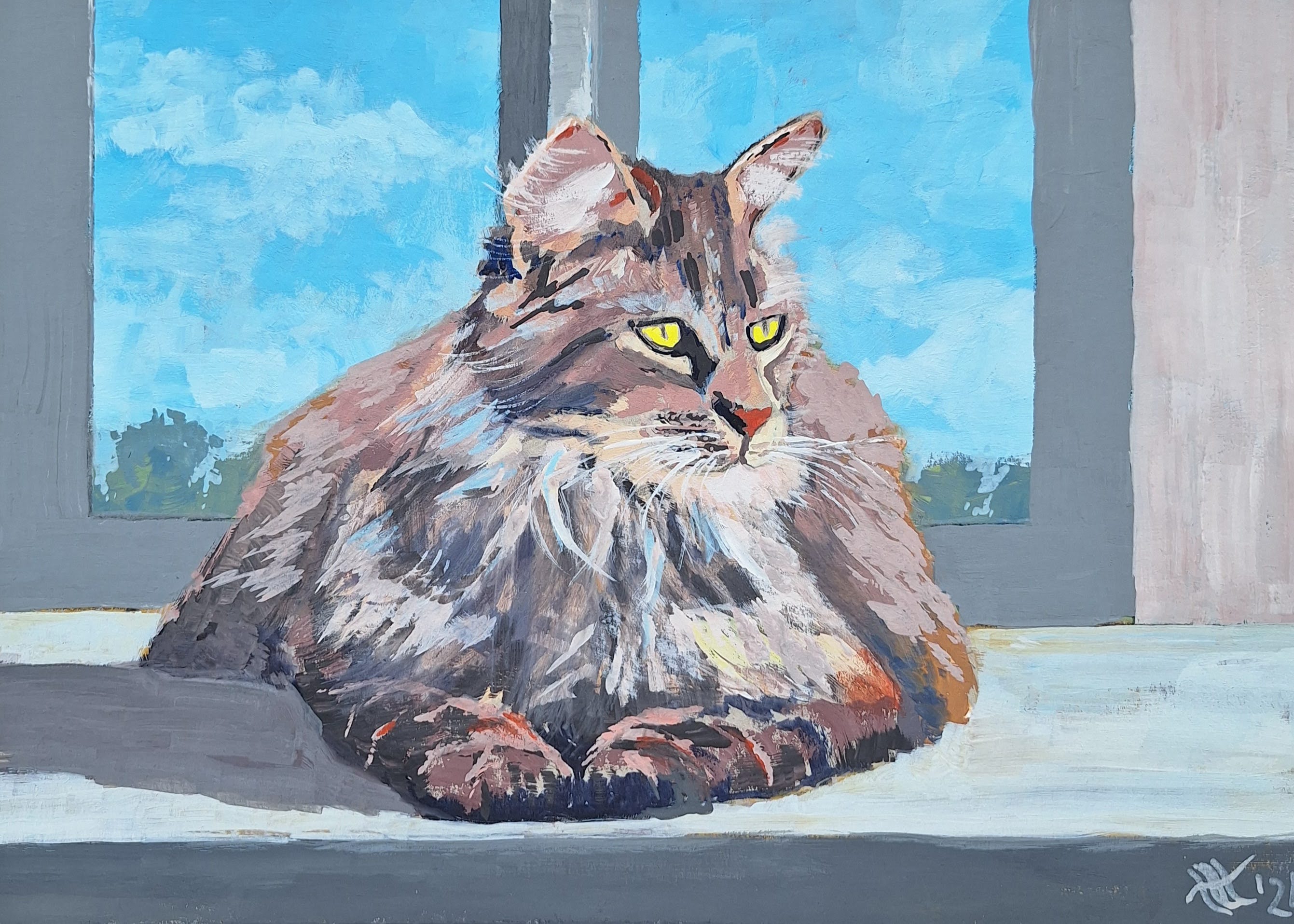 Haustierporträt in Gouache malen