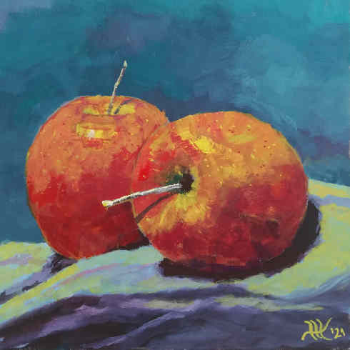 Stillleben Apfel
